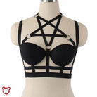 Dark Pentagram Cage Bra Top Clothing