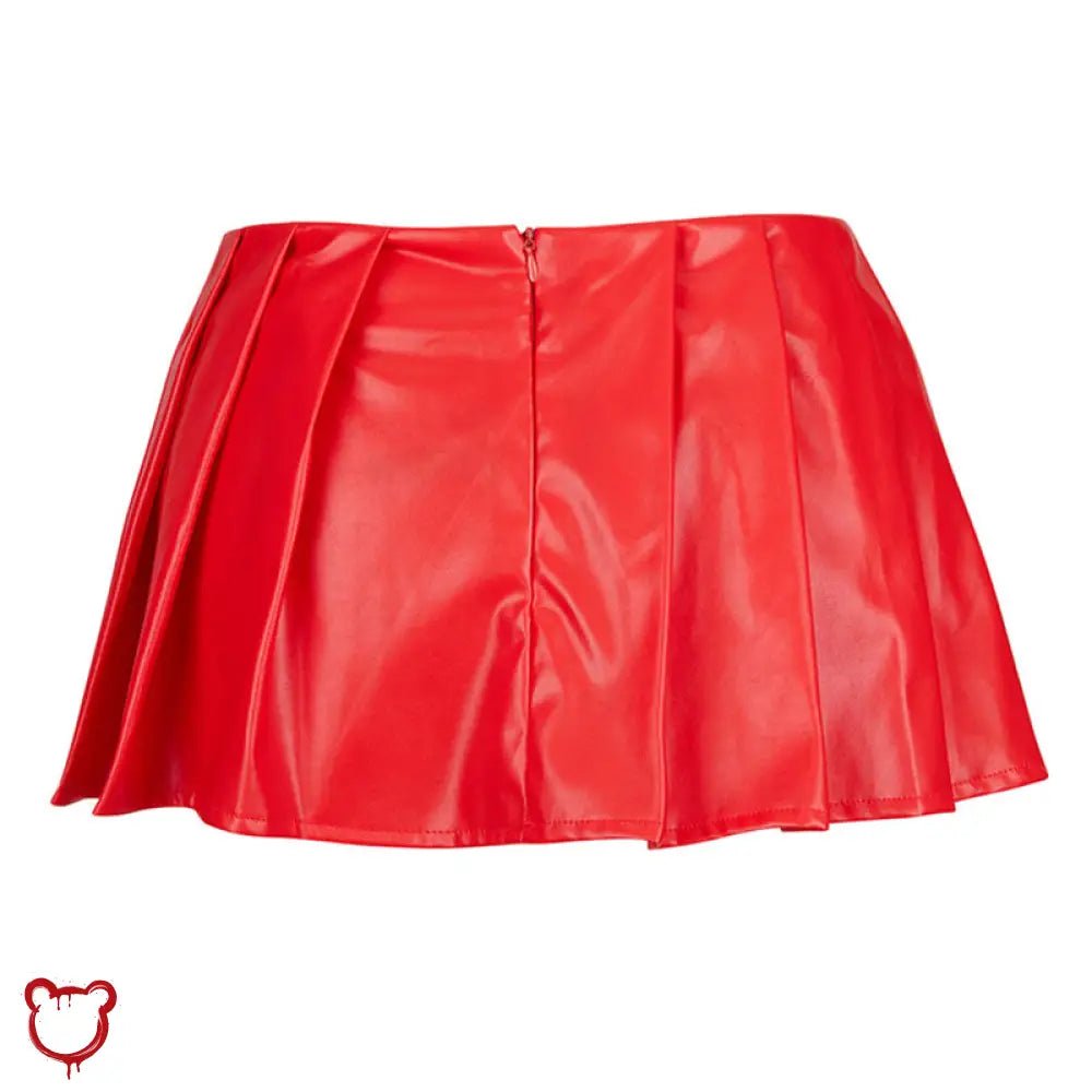 Dark PU Leather Corset Skirt - The Cursed Closet