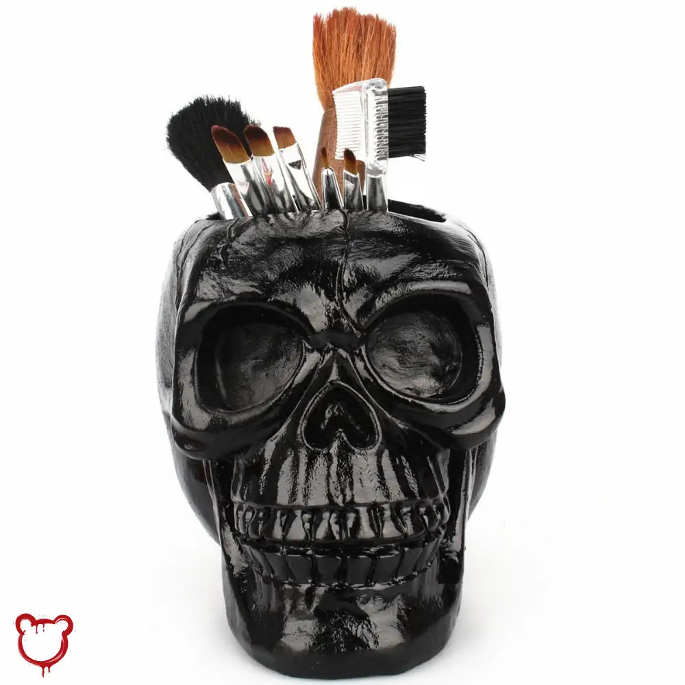 Deadly Black Skull Pot Homeware