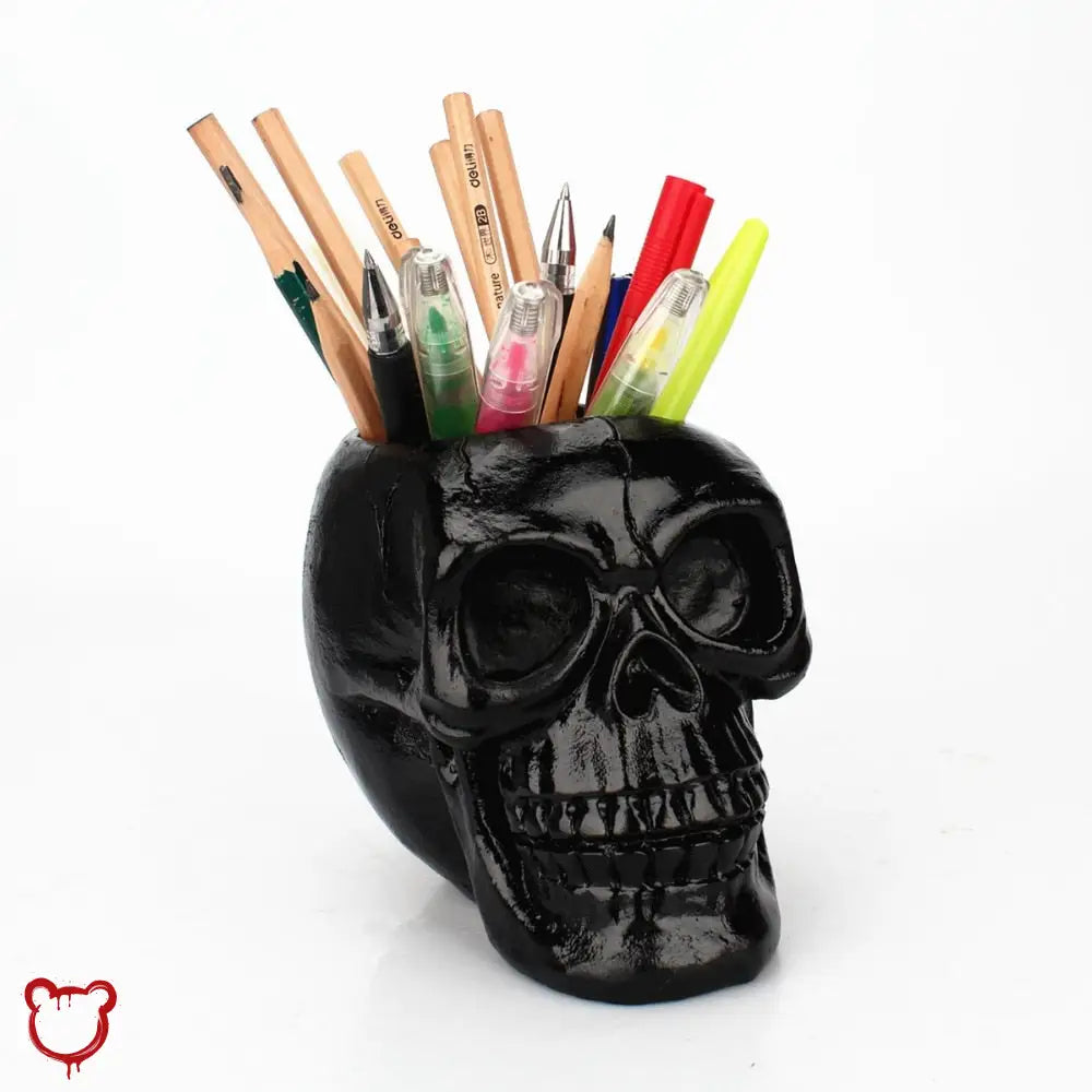 Deadly Black Skull Pot Homeware