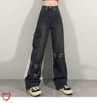 Devilish Baggy Buckle Bottoms Black / S Clothing