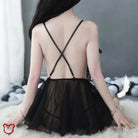 Devilish Black Mesh Night Dress Clothing