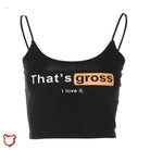 Disgusting Black Crop Top / S Clothing