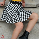 Domino Grunge Check Skirt Clothing