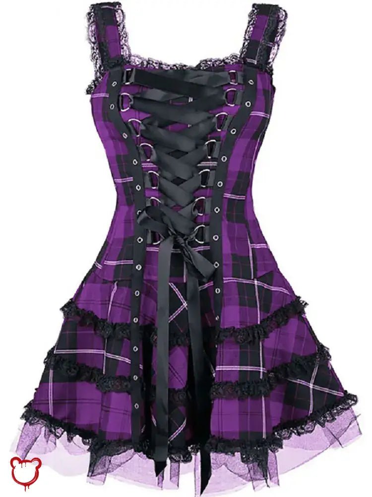 Donnie's Plaid A - line Dress - The Cursed Closet