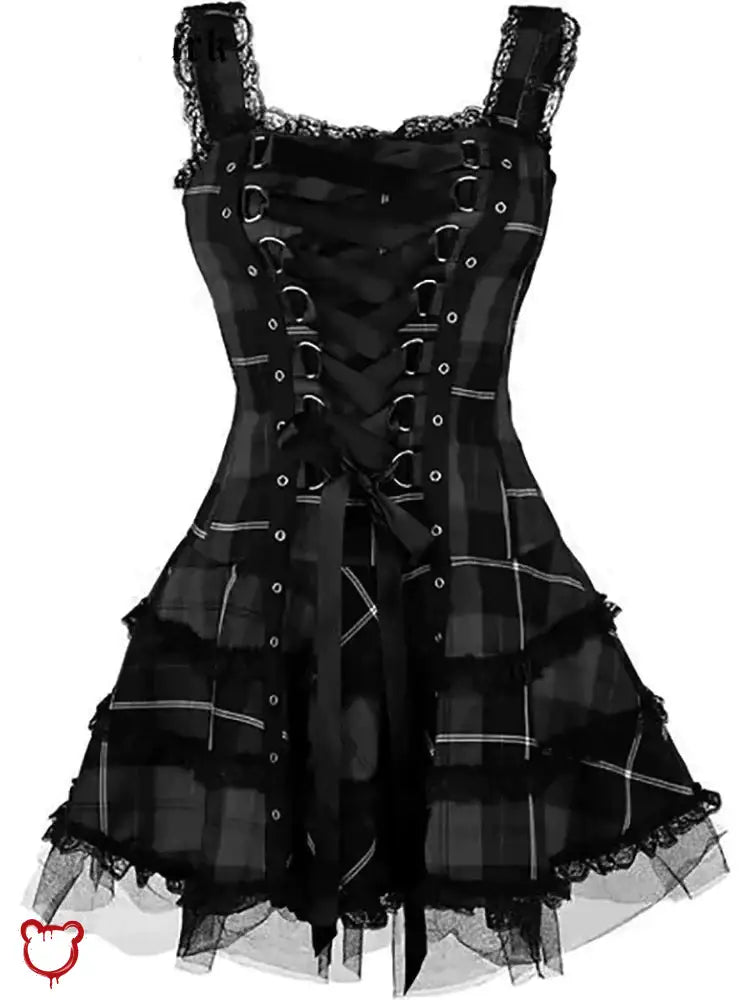 Donnie's Plaid A - line Dress - The Cursed Closet