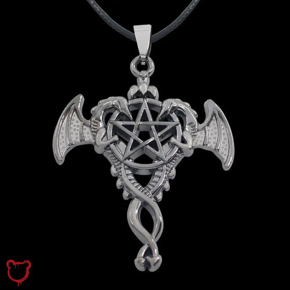 "Dragon Pentagram Pendant Necklace" - The Cursed Closet