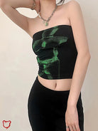 Enchanting Black & Green Strapless Clothing