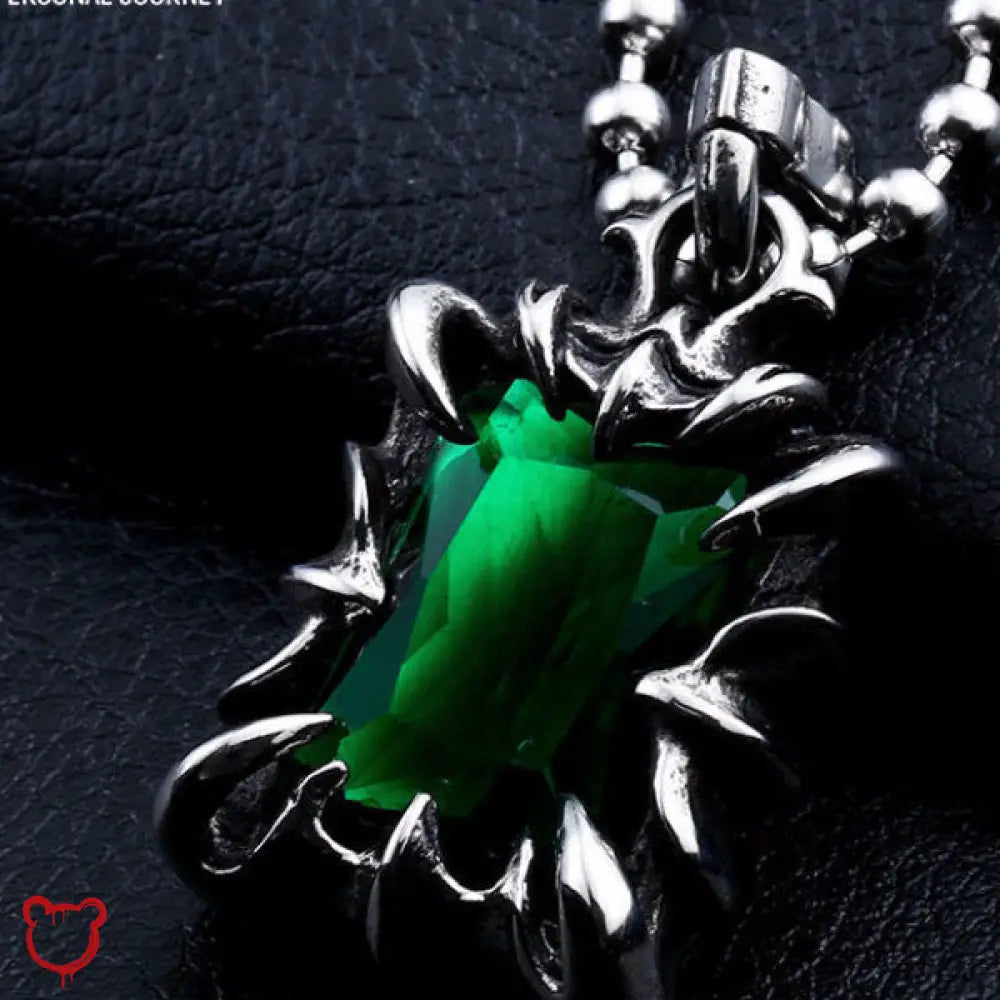 Explosive Gothic Claw Pendant Blue Stone Jewellery