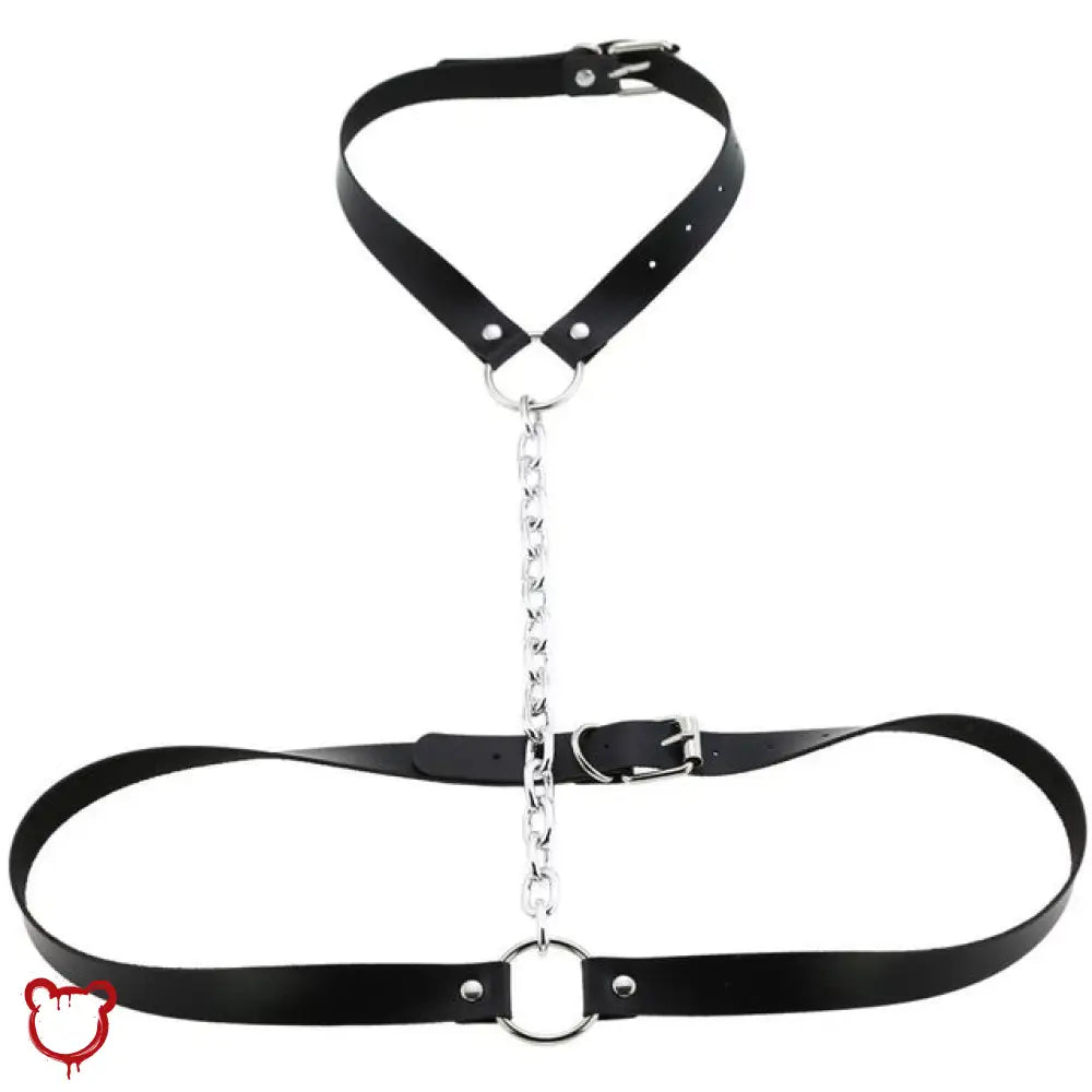 The Cursed Closet 'Back for more' PU Body Harness at $16.99 USD