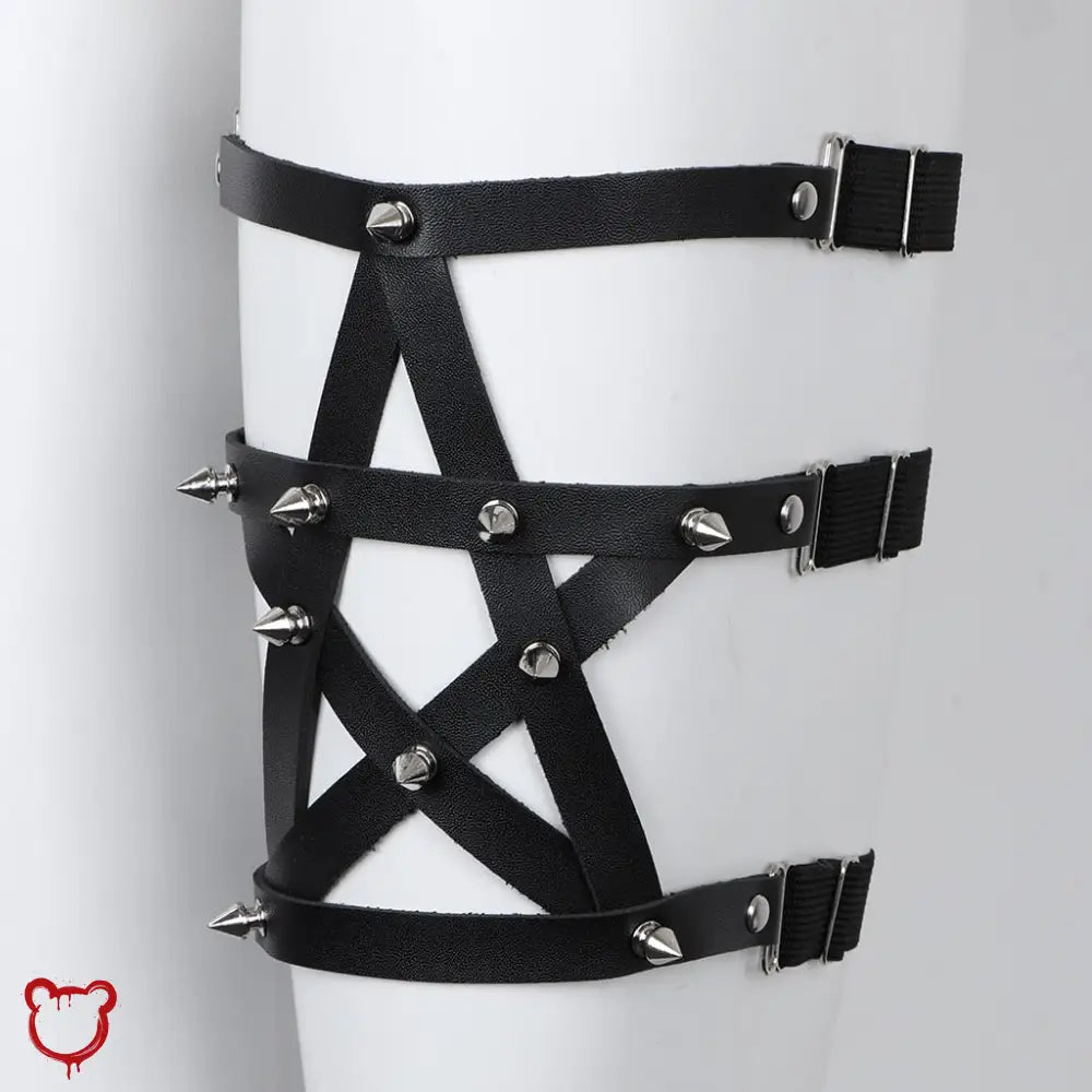 Faux Leather Leg Garter Option Accessories