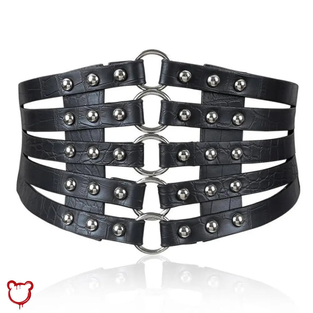 Faux Leather Metal Ring Belt Accessories