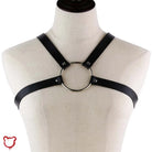 Faux Leather O-Ring Harness - Black Accessories