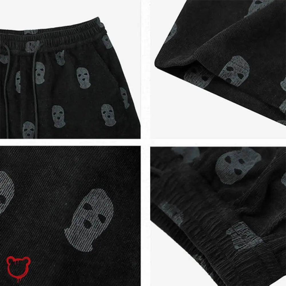 Fearful Grunge Skull Pants Black / Xl Clothing