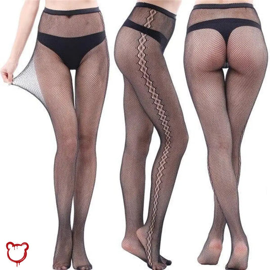 The Cursed Closet Fishnet side pattern tights at $8.99 USD