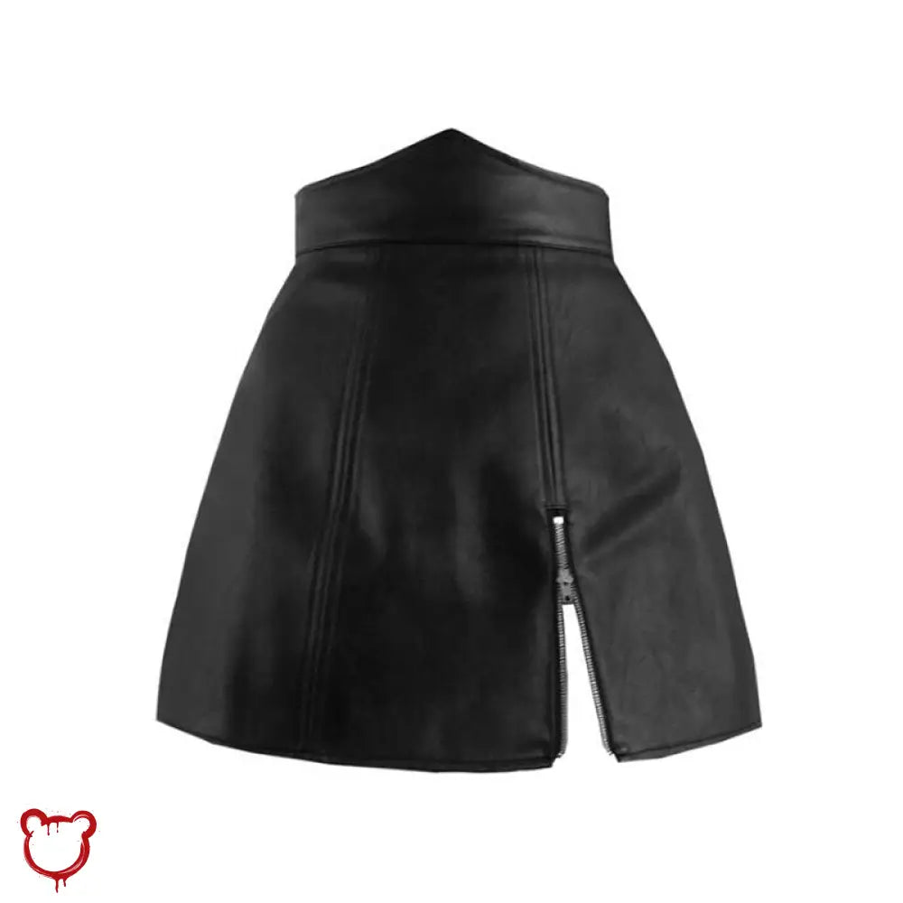 "Frighteners' Black/Red PU Mini Skirt" - The Cursed Closet