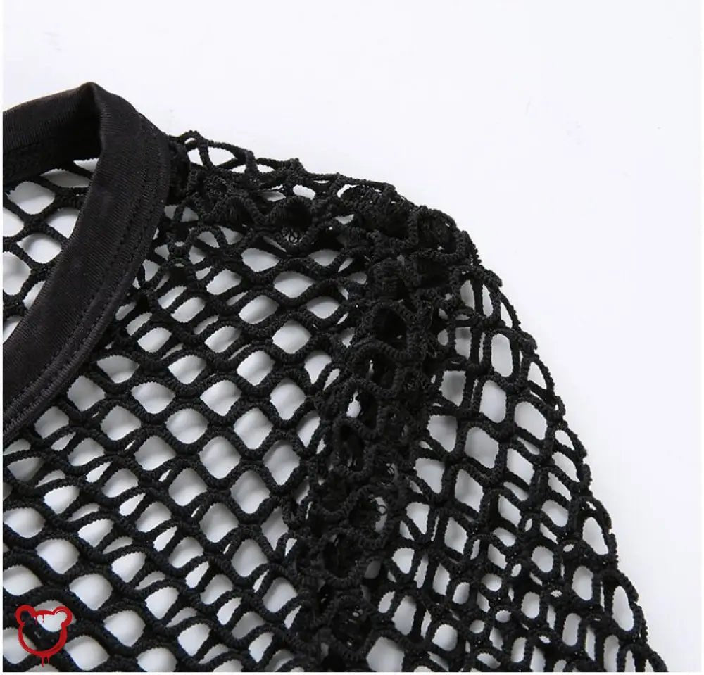 "Funky Fishnet Crossover Top" - The Cursed Closet