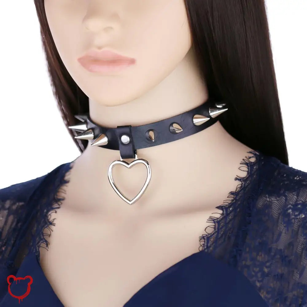 Furious Heart Choker In Black Jewellery