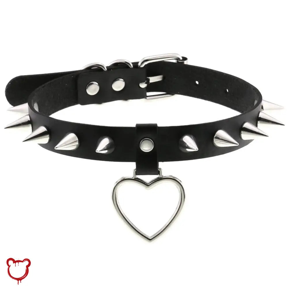 Furious Heart Choker In Black Jewellery