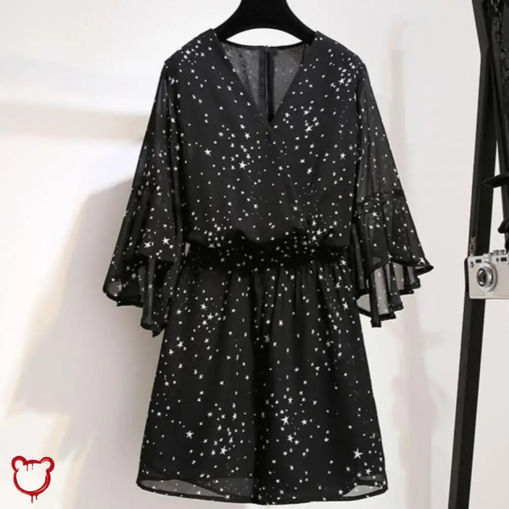 Galactic Black Star Plus Romper - The Cursed Closet