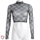 Goth Barbed Wire Style Top Clothing