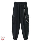 Goth Cargo Pants - End Train Black / M Clothing