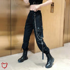 Goth Cargo Pants - End Train Black / S Clothing