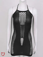 Goth Fishnet Bodycon Dress Clothing