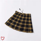 Goth Plaid Skirt Yellow / L Clothing