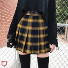 Goth Plaid Skirt Yellow / Xs Clothing