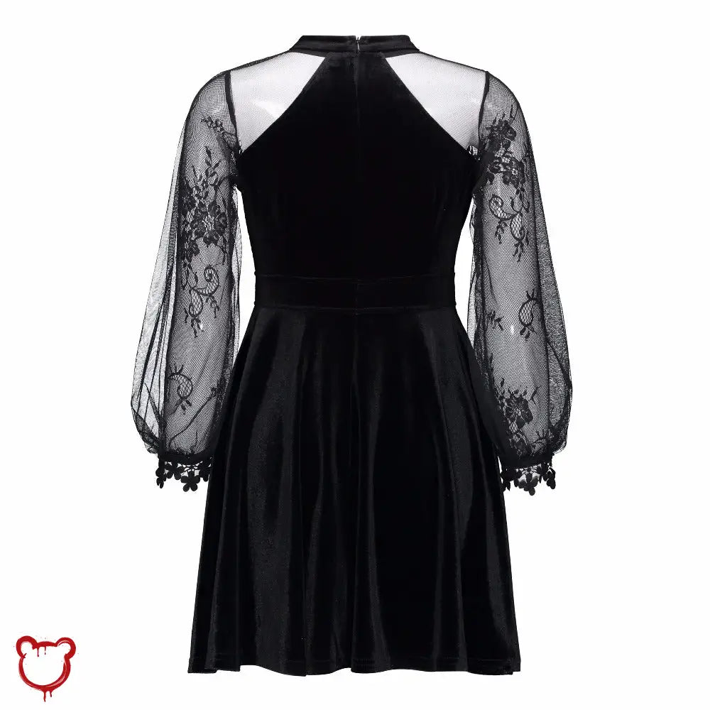 Goth Velvet Lace Dress Black / Xl Clothing