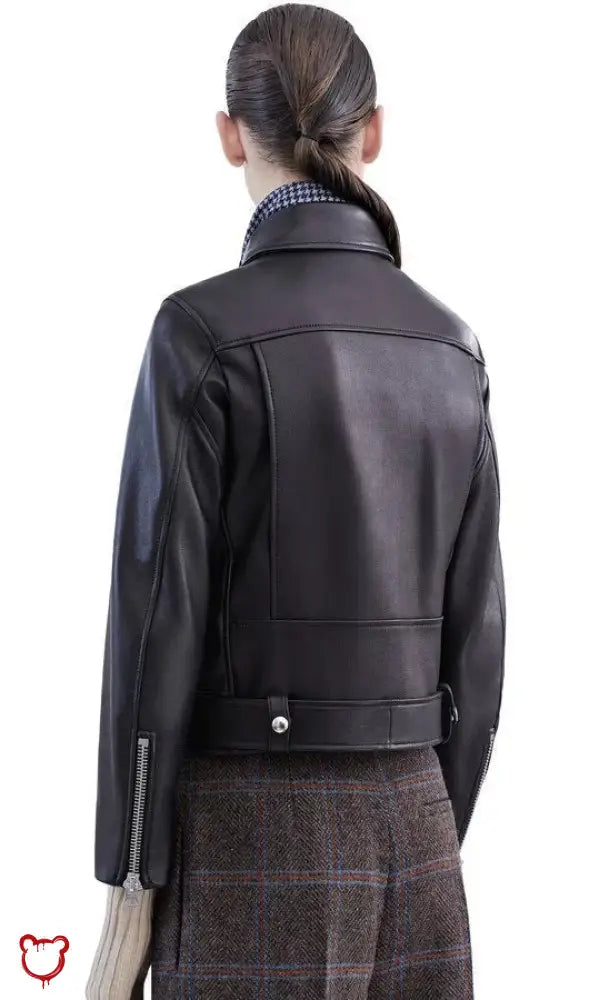 Gothic Black Leather Jacket Black / L Clothing