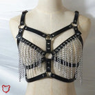 The Cursed Closet 'Changed' PU Leather Chain Harness at $29.99 USD