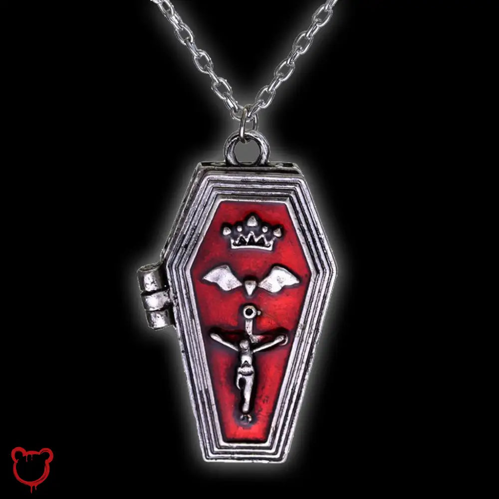 Gothic Coffin Pendant Necklace Jewellery