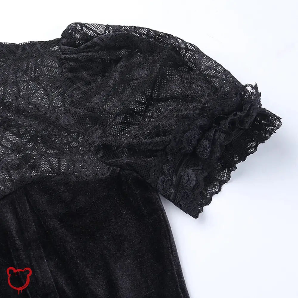 Gothic Crop Top - Elegant Black Clothing