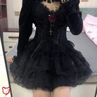 Gothic Lace Black Skirt Clothing