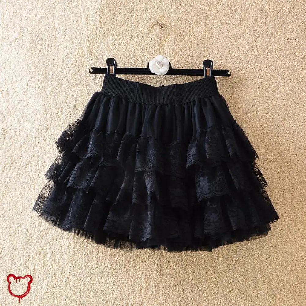 Gothic Lace Black Skirt Black Skirt / S Clothing