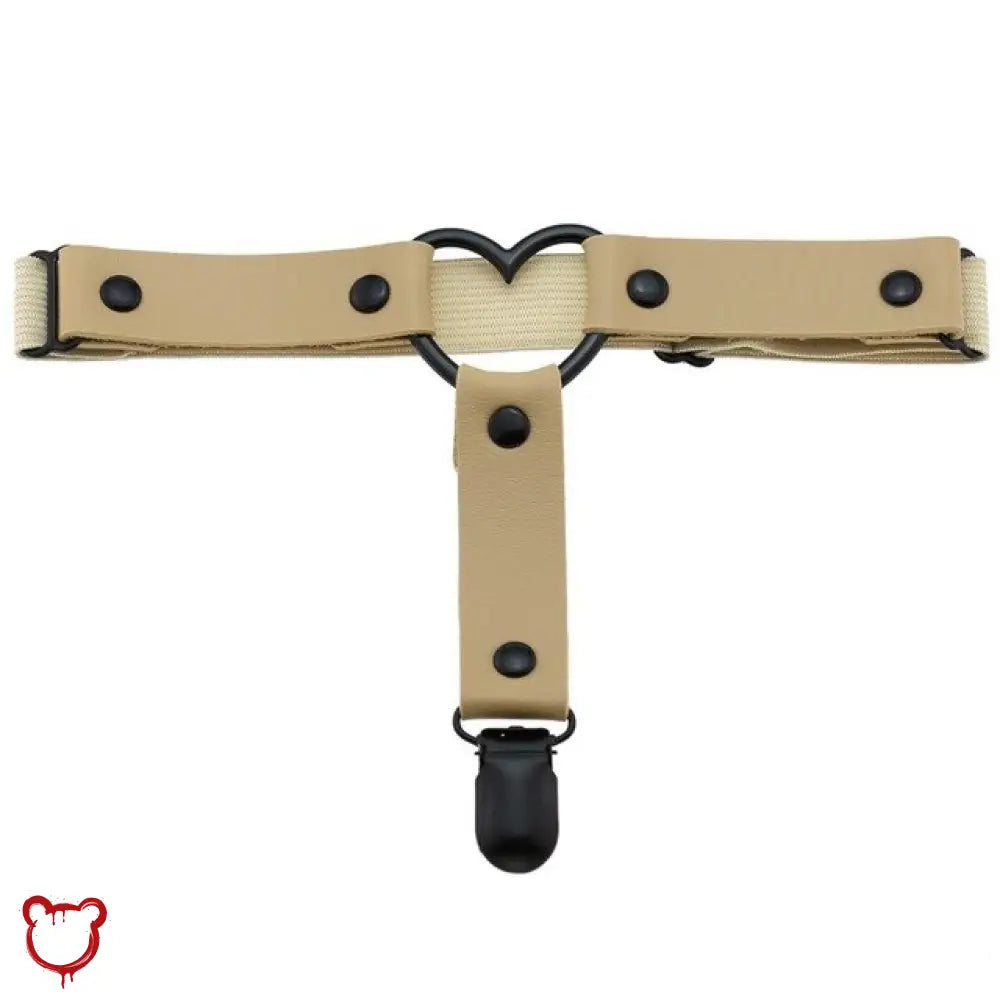 The Cursed Closet 'Dark times' Black faux leather leg garter (15 colours) at $13.99 USD