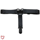 The Cursed Closet 'Dark times' Black faux leather leg garter (15 colours) at $13.99 USD