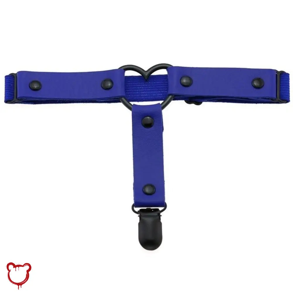 The Cursed Closet 'Dark times' Black faux leather leg garter (15 colours) at $13.99 USD