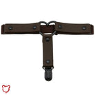 The Cursed Closet 'Dark times' Black faux leather leg garter (15 colours) at $13.99 USD