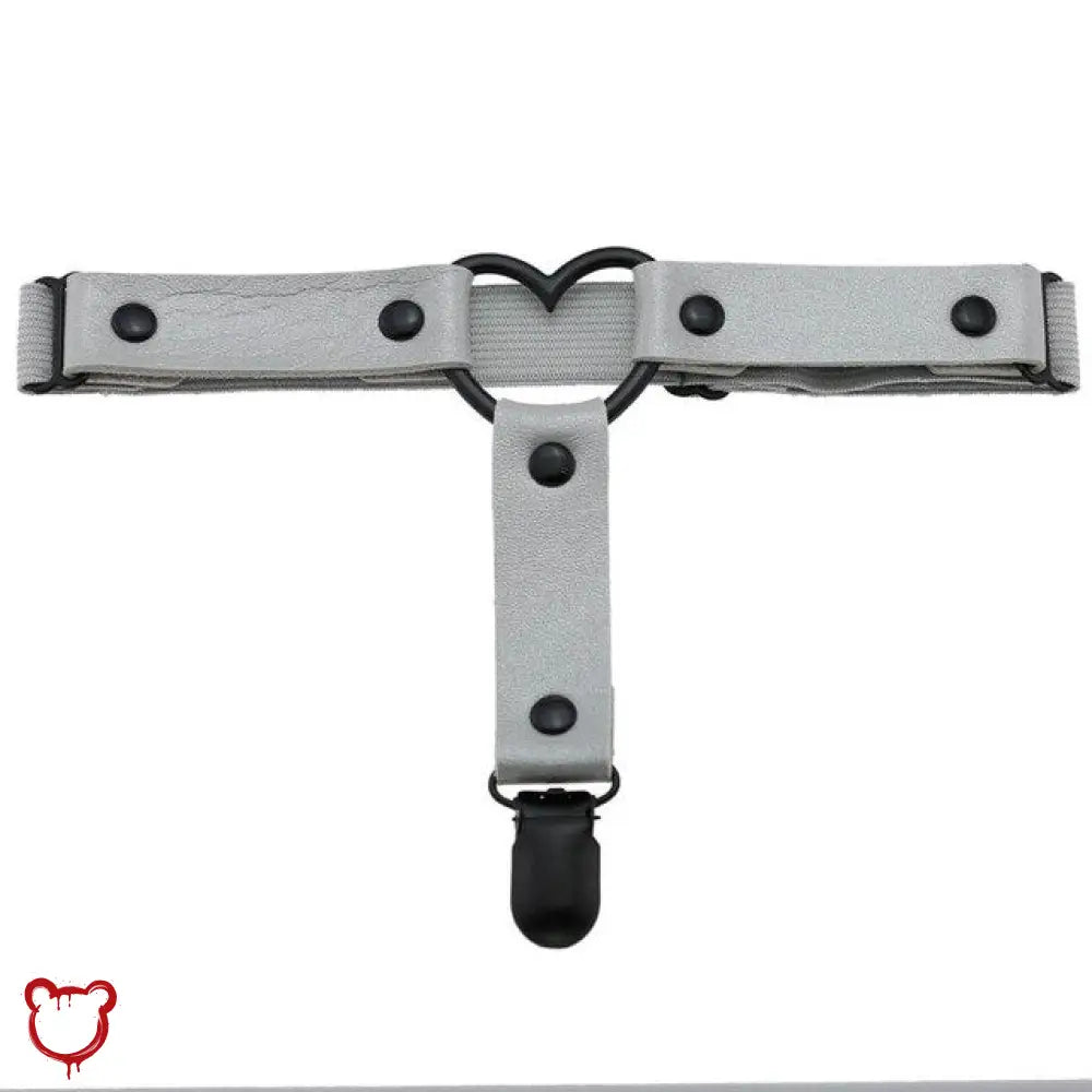 The Cursed Closet 'Dark times' Black faux leather leg garter (15 colours) at $13.99 USD