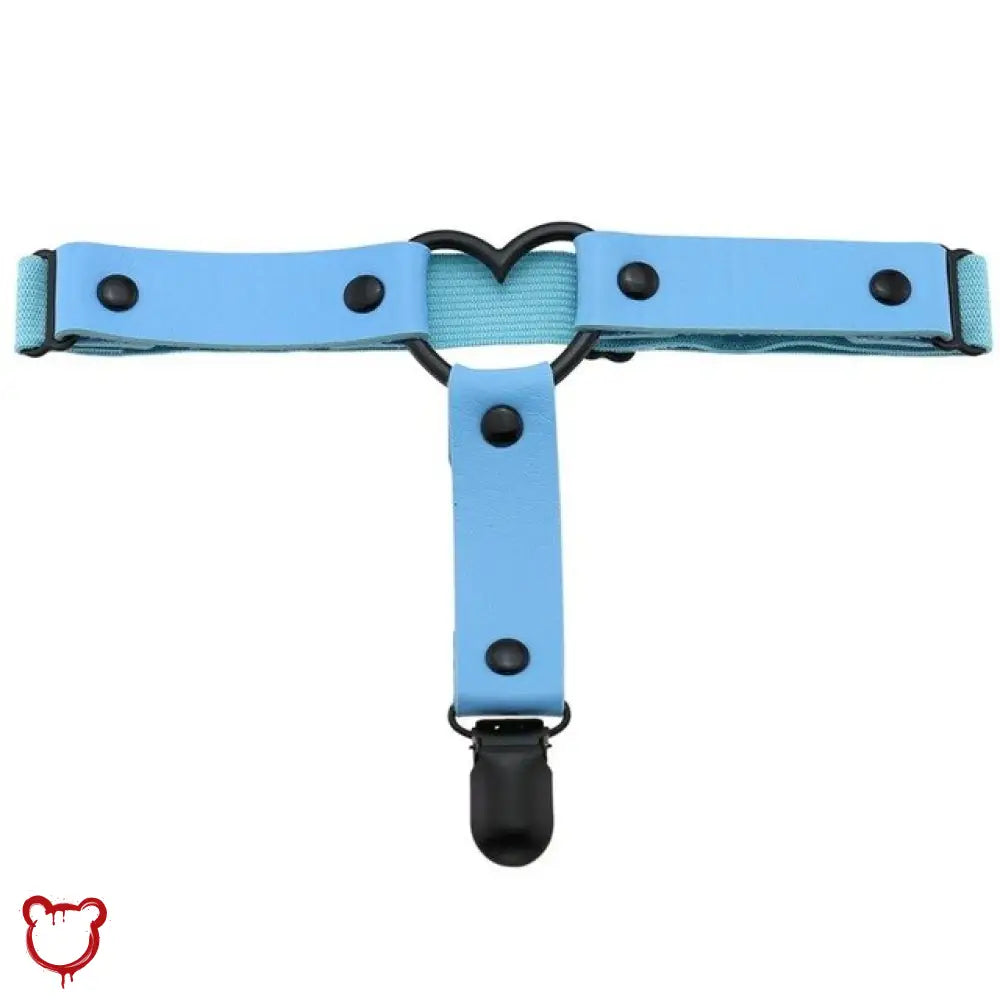 The Cursed Closet 'Dark times' Black faux leather leg garter (15 colours) at $13.99 USD