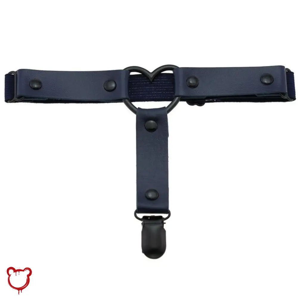 The Cursed Closet 'Dark times' Black faux leather leg garter (15 colours) at $13.99 USD