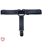 The Cursed Closet 'Dark times' Black faux leather leg garter (15 colours) at $13.99 USD