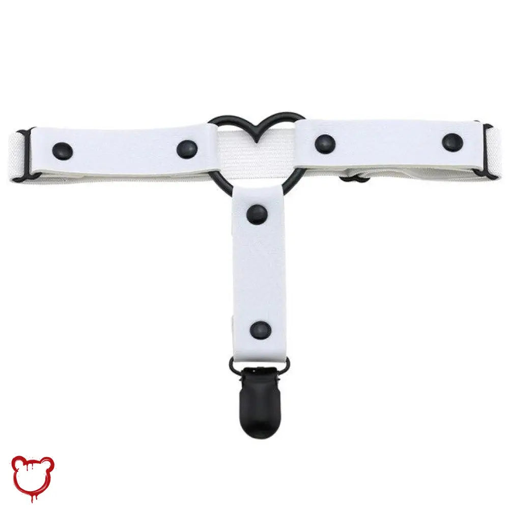 The Cursed Closet 'Dark times' Black faux leather leg garter (15 colours) at $13.99 USD