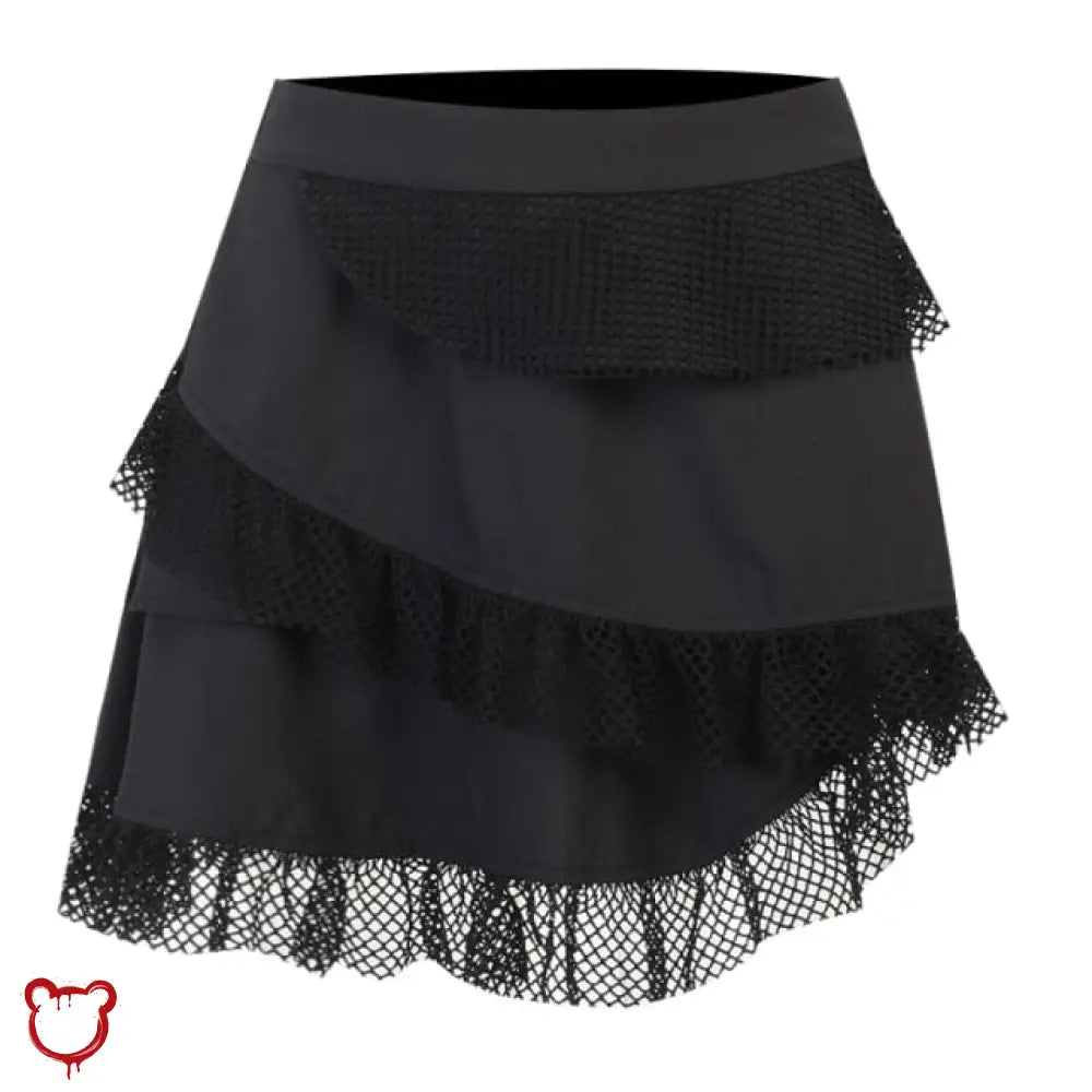 Gothic Mesh Ruffle Skirt - The Cursed Closet