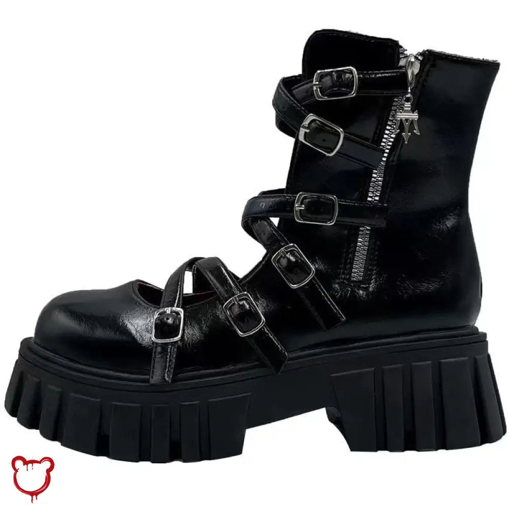 Gothic Platform Boots Black / 35 Footwear