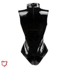 Gothic Pu Latex Bodysuit Black / L Clothing