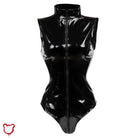 Gothic Pu Latex Bodysuit Black / M Clothing